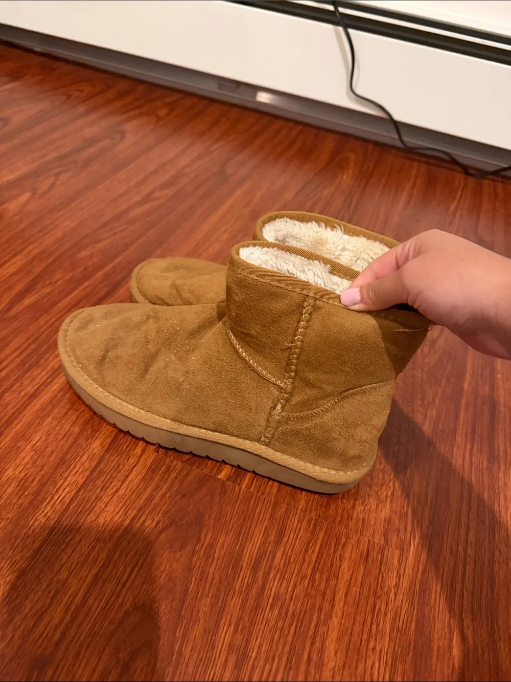 Cozy Faux-Suede Boot in Chestnut Brown